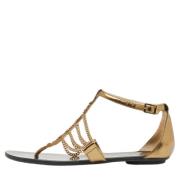 Jimmy Choo Pre-owned Pre-owned Tyg sandaler Yellow, Dam