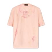 Dsquared2 T-shirt med logotyp Pink, Herr