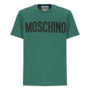 Moschino Grön T-shirt med Front Print Green, Herr