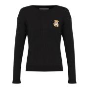 Moschino Tröja med teddybjörnmotiv Black, Dam