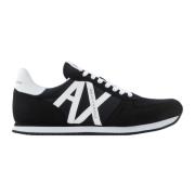 Armani Exchange Svart-Vit Xux017 Sneakers Black, Herr