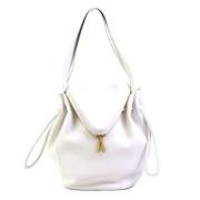 Bottega Veneta Vintage Pre-owned Laeder axelremsvskor White, Dam