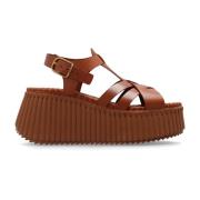 Chloé Plattforms Sandaler Nama Brown, Dam