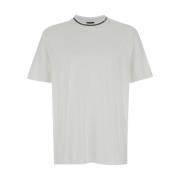 Emporio Armani Vita T-shirts och Polos med Jersey Krage White, Herr