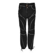 Versace Jeans Couture Stiliga Byxor för Modeälskare Black, Dam