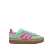 Adidas Originals Gazelle Bold Monochrome Suede Sneakers Green, Dam