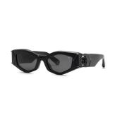 Philipp Plein Fyrkantiga solglasögon Svart Blank Stil Black, Unisex