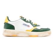 Autry Vintage Läder Sneakers Medalist Low Green, Herr