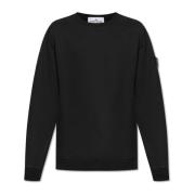 Stone Island Sweatshirt med logotyp Black, Herr