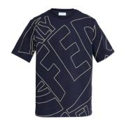 Salvatore Ferragamo T-shirt med logotyp Blue, Herr