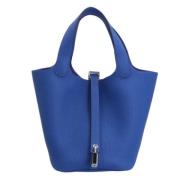 Hermès Vintage Pre-owned Tyg handvskor Blue, Dam