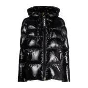 Pinko Kristall Nylon Pufferjacka Black, Dam