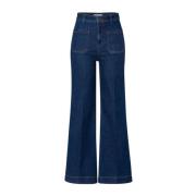 IVY OAK Högmidjade Breda Ben Jeans Blue, Dam