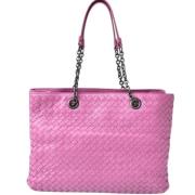 Bottega Veneta Vintage Pre-owned Laeder totevskor Purple, Dam