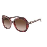 Giorgio Armani Röda Acetat Solglasögon för Kvinnor Red, Dam