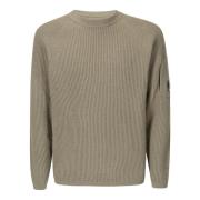 C.p. Company Lambswool Crew Neck Stickad Tröja Brown, Herr