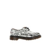 Comme des Garçons Vita läder derby skor med all-over tryck Multicolor,...