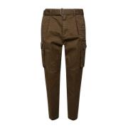 Dsquared2 Stiliga Pantalone för Män Brown, Herr