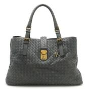 Bottega Veneta Vintage Pre-owned Laeder handvskor Gray, Dam