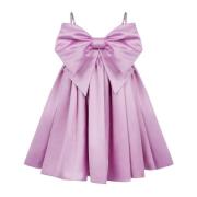 Nina Ricci Lila Bow Front Flared Klänning Purple, Dam