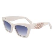 Salvatore Ferragamo Vit Acetat Solglasögon Sf1081Se-103 White, Dam