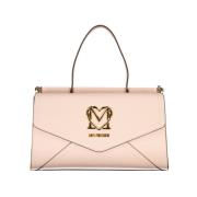 Love Moschino Rosa Handväska med Justerbar Rem Pink, Dam