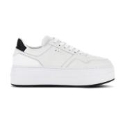 Hogan Panelled Sneakers Logo Print Flatform Sula White, Dam