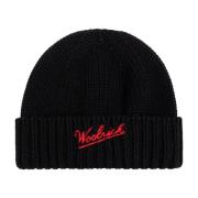 Woolrich Ullmössa med logotyp Black, Herr