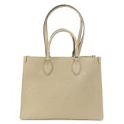 Louis Vuitton Vintage Pre-owned Tyg louis-vuitton-vskor Beige, Dam