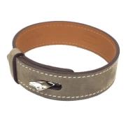 Hermès Vintage Pre-owned Laeder armband Gray, Dam