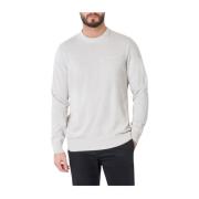 Calvin Klein Essential Logo Relief Sweater White, Herr