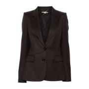 Stella McCartney Brun Ulltexturerad Jacka Brown, Dam