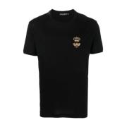 Dolce & Gabbana Förskönad Bi Svart T-shirt Black, Herr