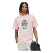 Patta Grafiskt Tryck Bomull T-shirt Pink, Herr