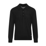 Brioni Svart Polo Tröja Black, Herr