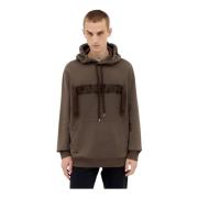 Lanvin Bomullsfleece Hoodie Brown, Herr