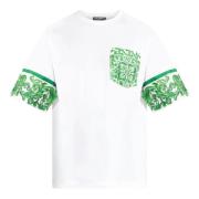 Dolce & Gabbana Majolica-print T-shirts och Polos White, Herr