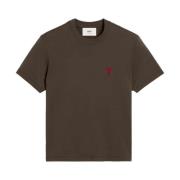 Ami Paris Broderad logot-shirt Brown, Herr