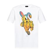 PS By Paul Smith Grafiskt Tryck Crew Neck T-shirt White, Herr