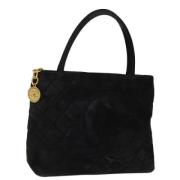 Chanel Vintage Pre-owned Mocka totevskor Black, Dam