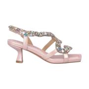 Alma EN Pena Rhinestone Kitten Sandal Pink, Dam