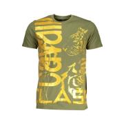 Cavalli Class Tryck Logo Rund Hals T-shirt Green, Herr