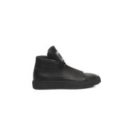 Cerruti 1881 Svart Läder Hög Topp Sneaker Black, Herr