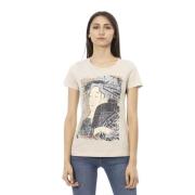 Trussardi Casual Beige Bomullsblandning T-shirt Beige, Dam