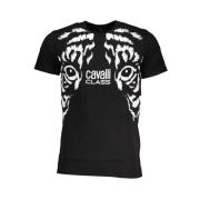 Cavalli Class Svart Tryckt Logotyp T-shirt Black, Herr