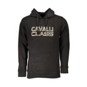 Cavalli Class Svart huvtröja med logotyptryck Black, Herr