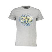 Cavalli Class Tryckt Logotyp T-shirt Gray, Herr