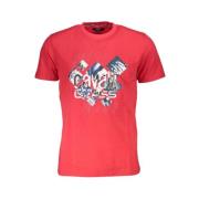 Cavalli Class Tryck Logo Kortärmad T-shirt Red, Herr