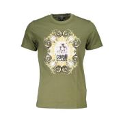 Cavalli Class Tryckt Logot-shirt Kortärmad Rund Hals Green, Herr