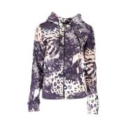 Cavalli Class Snygg Rosa Hoodie med Kontrastdetaljer Multicolor, Dam